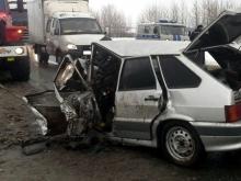 На автотрассе М-7 в Мензелинском районе в лобовом столкновении погиб водитель