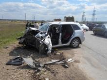 В лобовом столкновении двух иномарок на трассе 'Челны-Сарманово' погибли двое человек