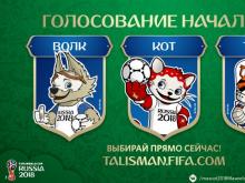 В финале конкурса на символ Чемпионата мира по футболу в России 2018 г. оказались кот, волк и тигр
