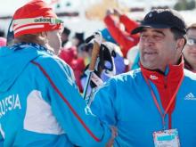 Елена Вяльбе и Ильшат Фардиев готовятся награждать победителей Универсиады лыжников России