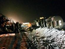 Вечером на трассе М-7 в Татарстане произошло страшное столкновение двух большегрузов