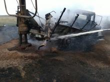 В Елабужском районе повредили газопровод. При пожаре сгорел автомобиль