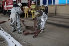 38 минут пожарным Набережных Челнов потребовалось на тушение условного пожара на Нижнекамской ГЭС