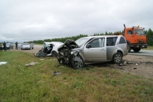 В аварии трех машин под Елабугой погибла женщина