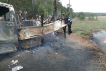 В Елабужском районе повредили газопровод. При пожаре сгорел автомобиль